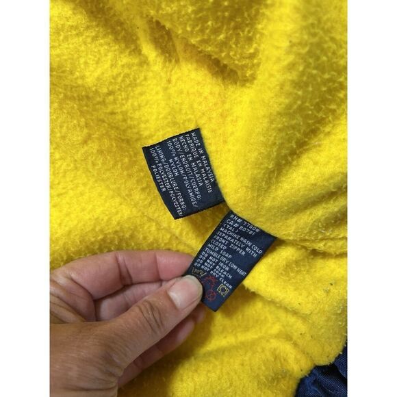 1990S OVERSIZED SHINY BLUE TOMMY HILFIGER PUFFY JACKET YELLOW LINING Men’s XL - Picture 7 of 15